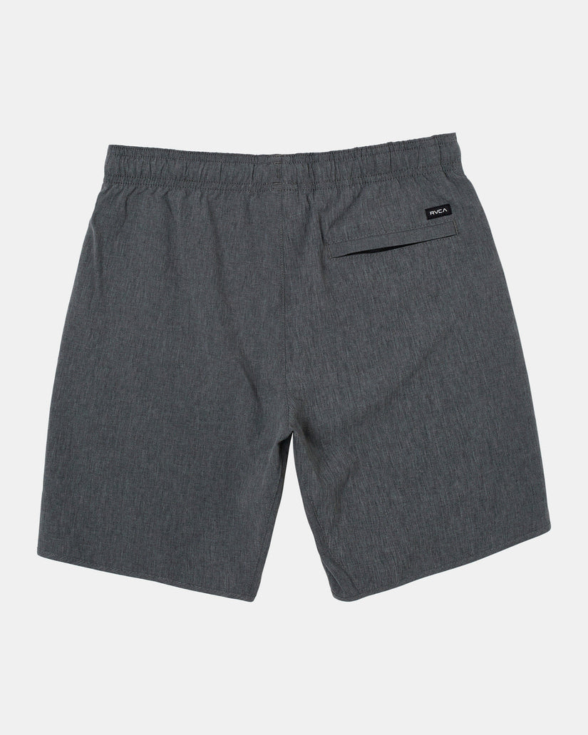 Boys Yogger Stretch Elastic Shorts 15" - Charcoal Heather