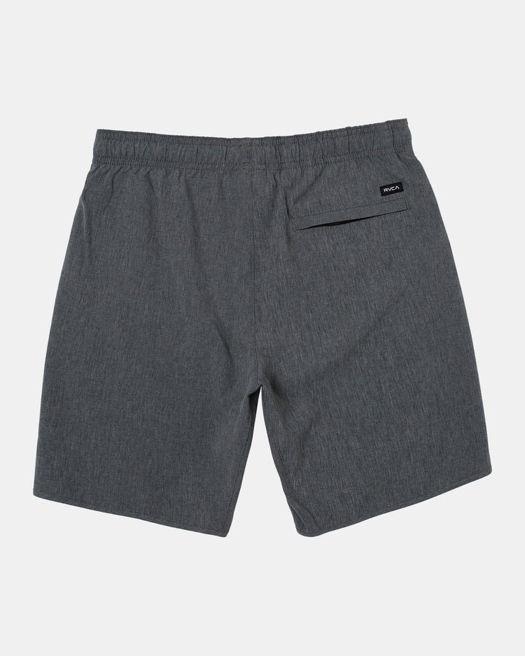 Boys Yogger Stretch Elastic Shorts 15" - Charcoal Heather