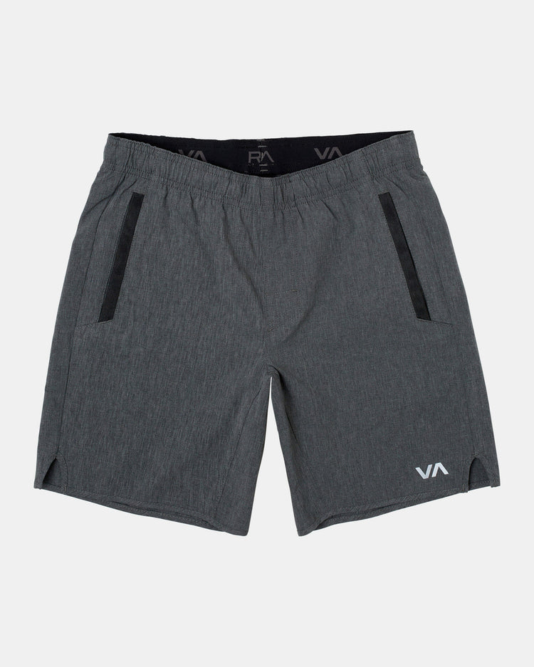 Boys Yogger Stretch Elastic Shorts 15" - Charcoal Heather