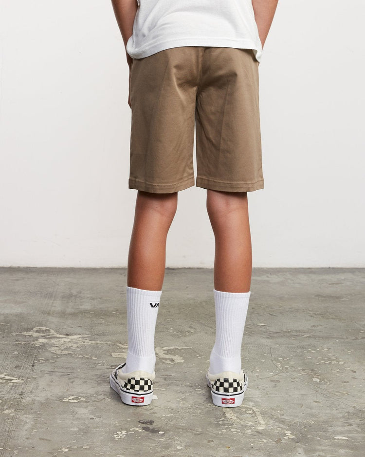 Boys Weekday Stretch Short - Dark Khaki