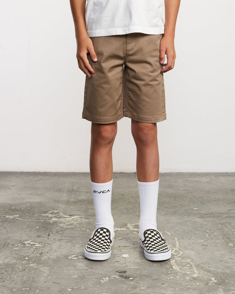 Boys Weekday Stretch Short - Dark Khaki