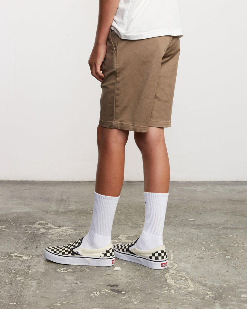 Boys Weekday Stretch Short - Dark Khaki