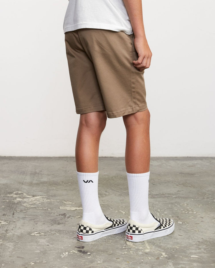 Boys Weekday Stretch Short - Dark Khaki