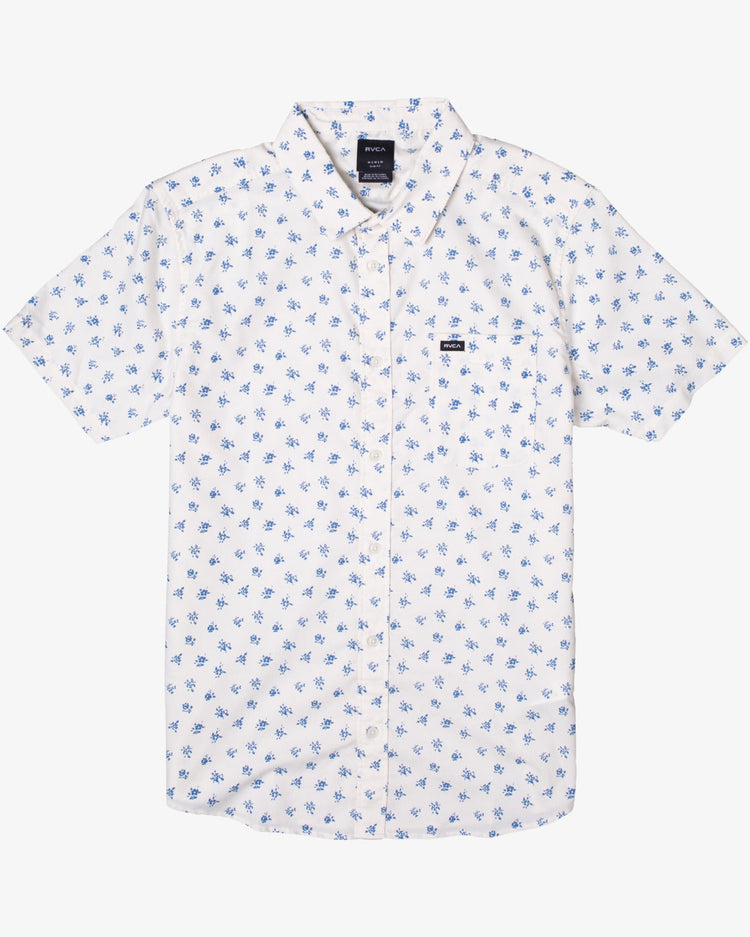 Boys That'll Do Print Short Sleeve Shirt - Off White