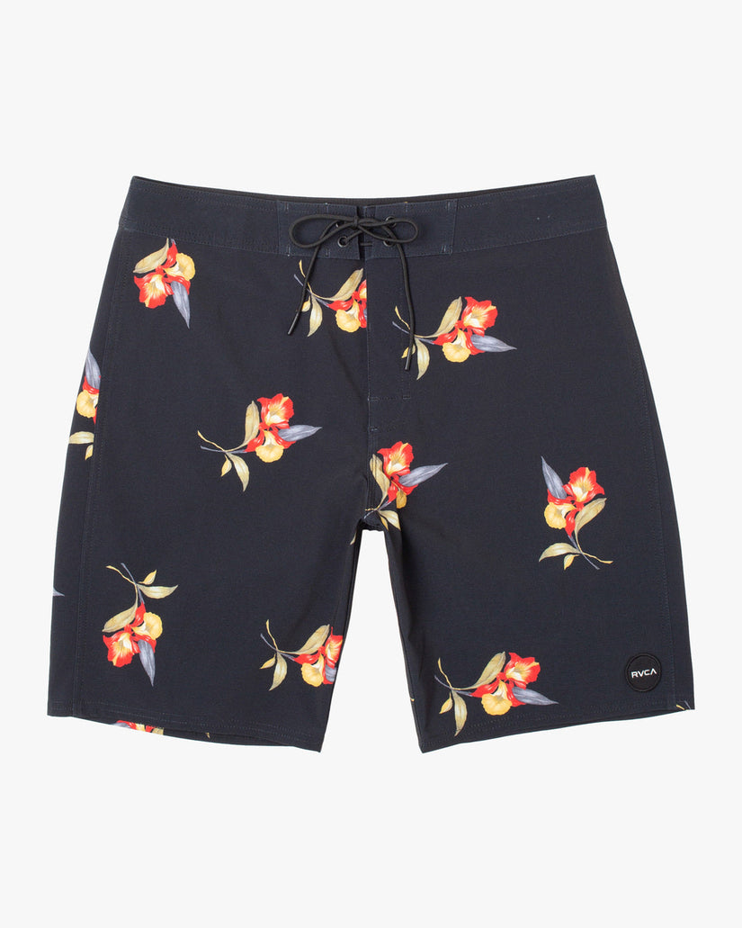 VA Boardshorts 19" - Black Flower