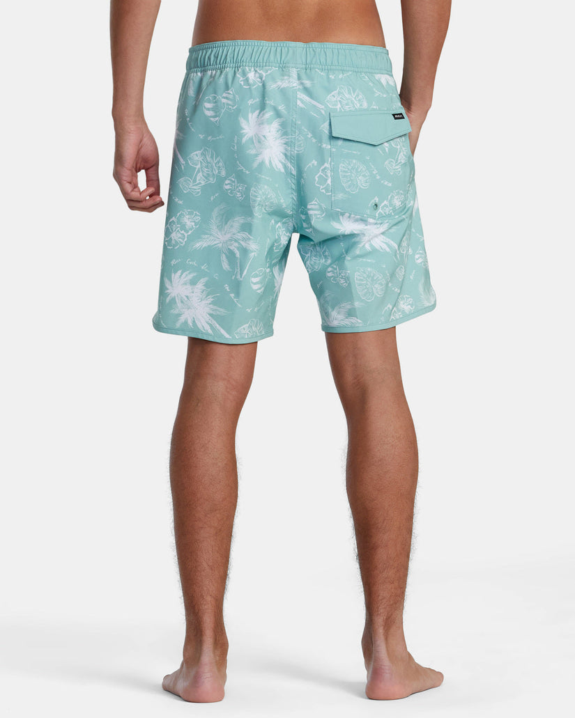 Eastern Elastic Waist Boardshorts 17" - Light Spinach