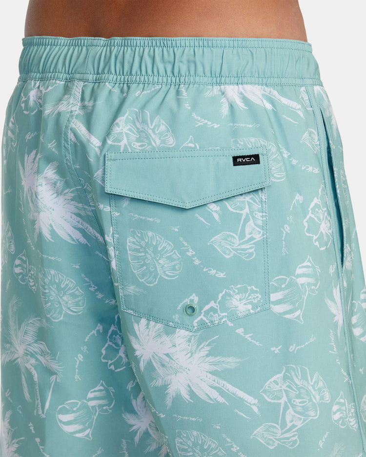 Eastern Elastic Waist Boardshorts 17" - Light Spinach