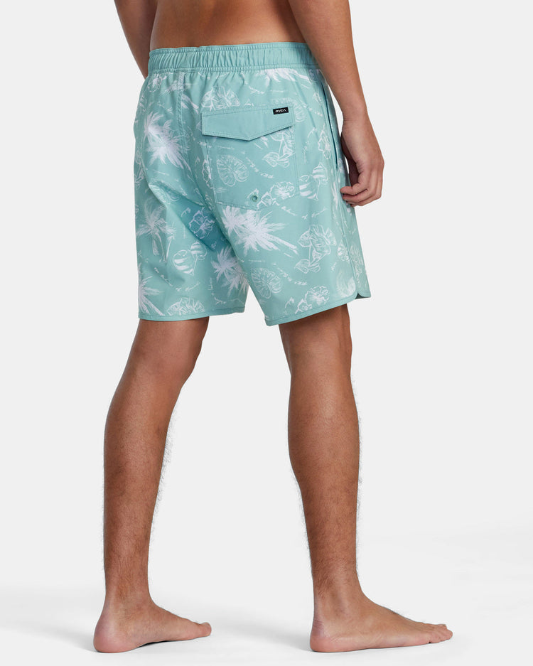 Eastern Elastic Waist Boardshorts 17" - Light Spinach