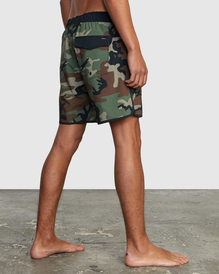 Eastern Elastic Waist Boardshorts 17" - Woodland Camo