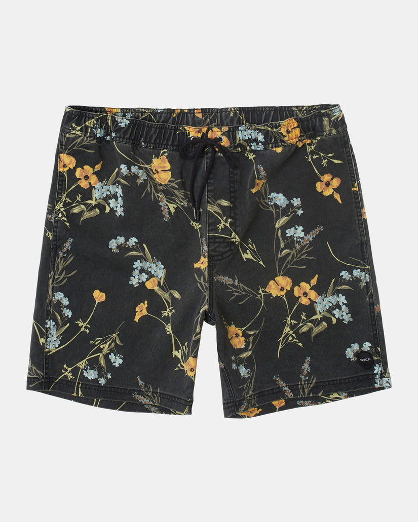 Escape Print Elastic Waist Walkshorts 17” - Midnight