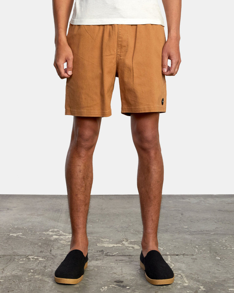 Escape Elastic Waist Walkshorts 17” - Camel