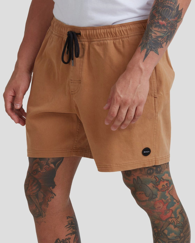 Escape Elastic Waist Walkshorts 17” - Camel