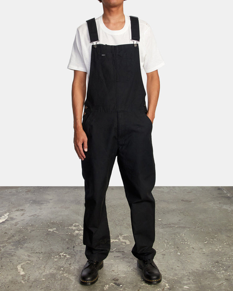 Chainmail Relaxed Fit Overalls - RVCA Black