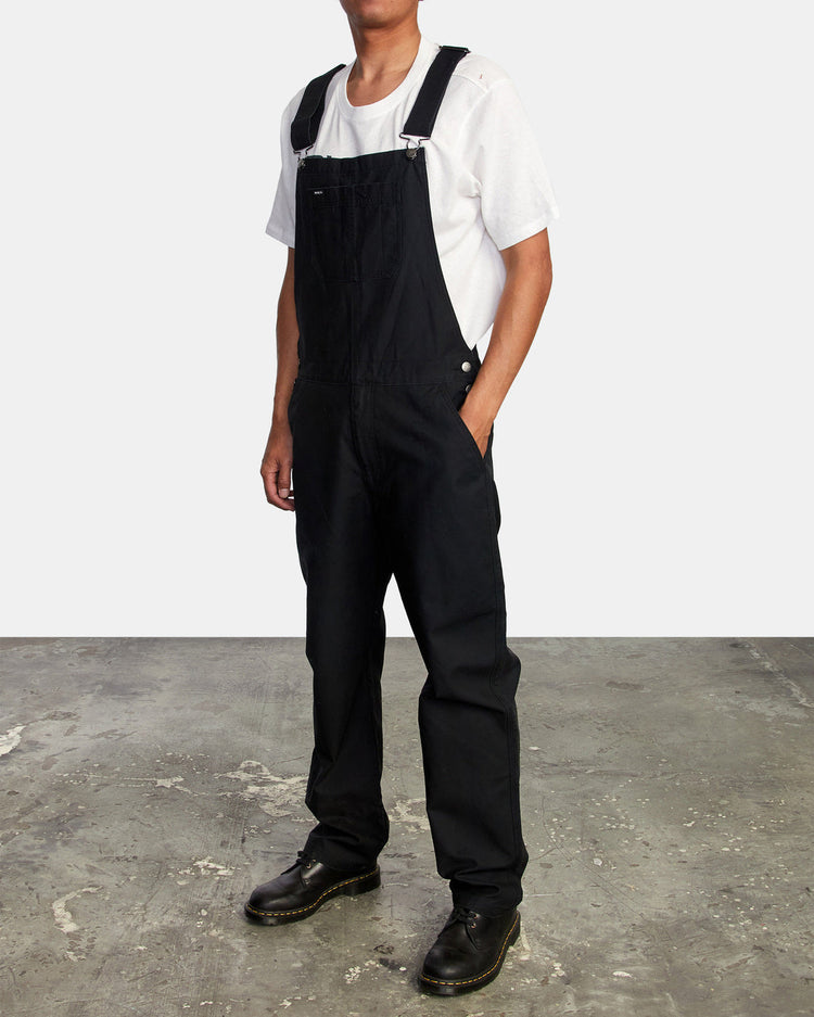 Chainmail Relaxed Fit Overalls - RVCA Black