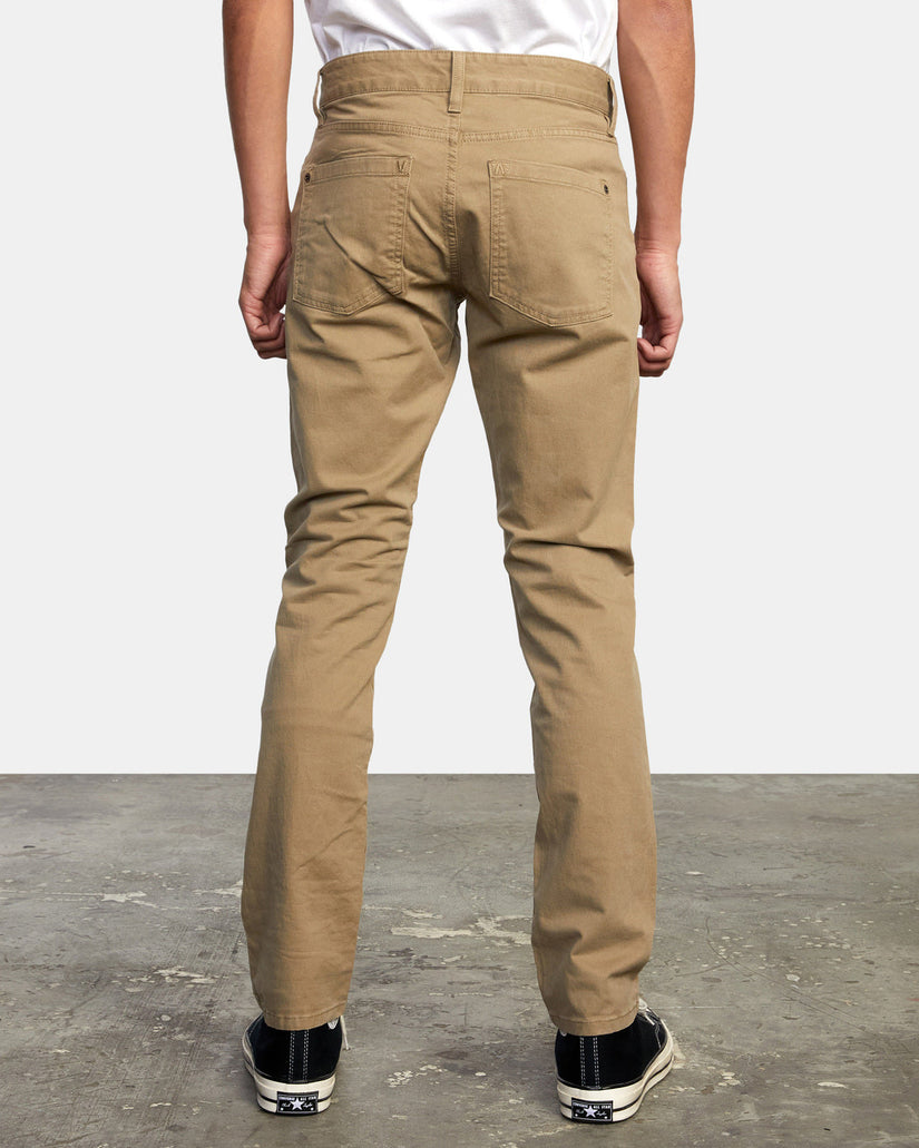 Daggers Slim Fit Twill Pants - Wood