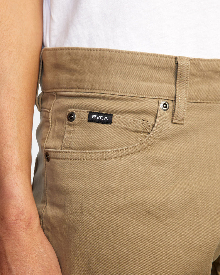 Daggers Slim Fit Twill Pants - Wood