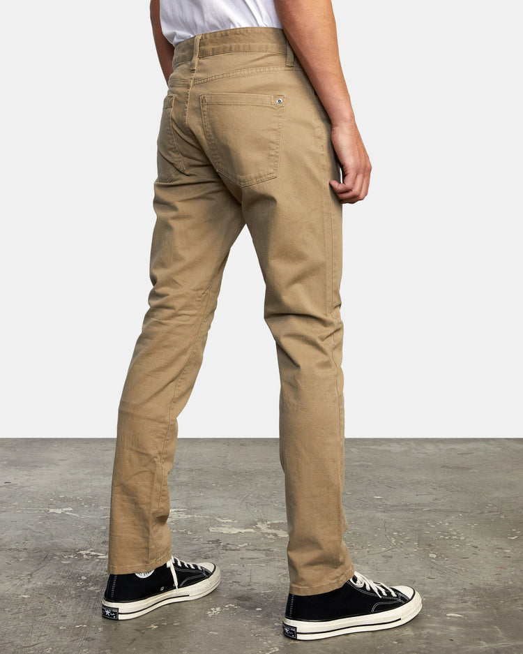 Daggers Slim Fit Twill Pants - Wood