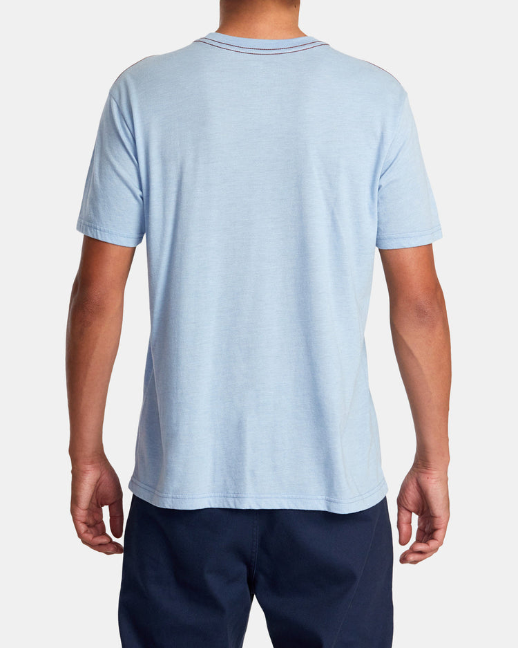 Big RVCA Tee - Ash Blue/Green Tea