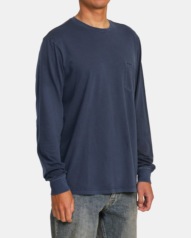 PTC Pigment Long Sleeve Tee - Moody Blue