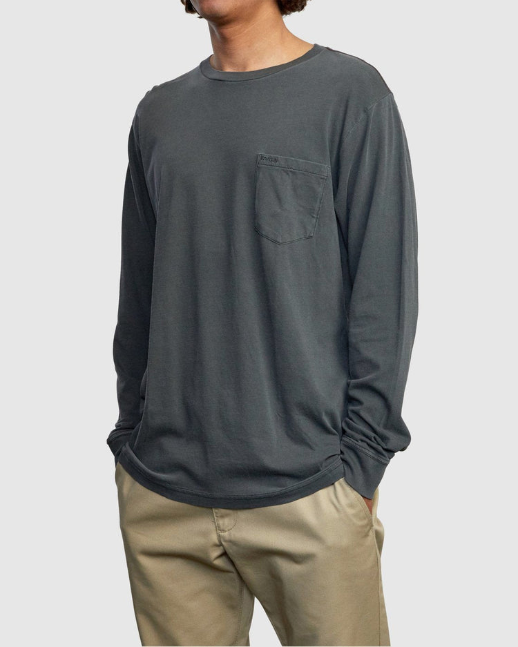 PTC Pigment Long Sleeve Tee - Pirate Black