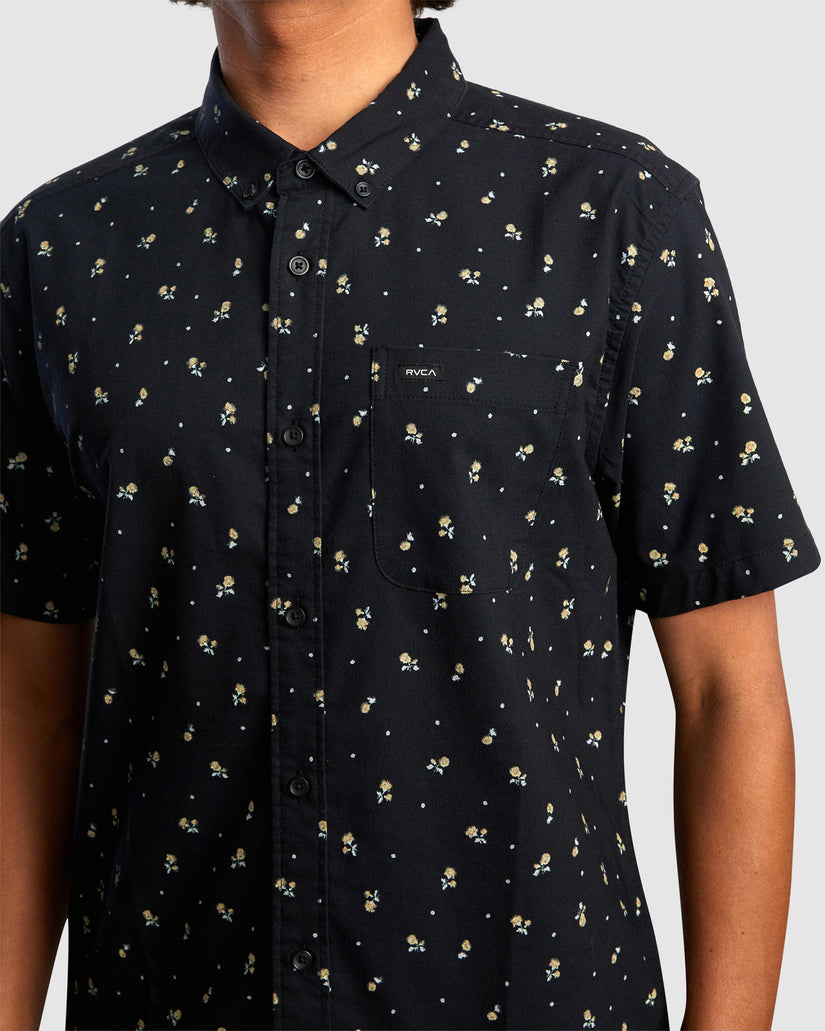 That'll Do Slim Fit Short Sleeve Shirt - RVCA Black