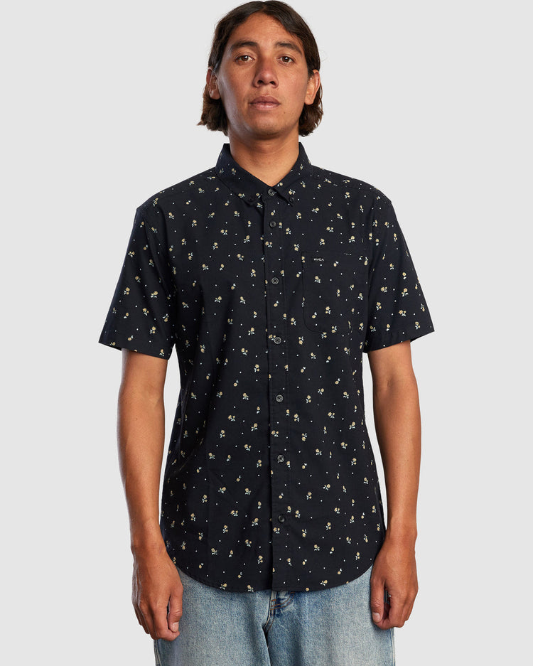 That'll Do Slim Fit Short Sleeve Shirt - RVCA Black