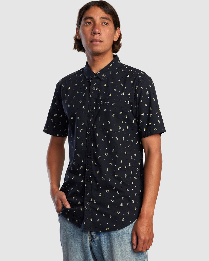 That'll Do Slim Fit Short Sleeve Shirt - RVCA Black