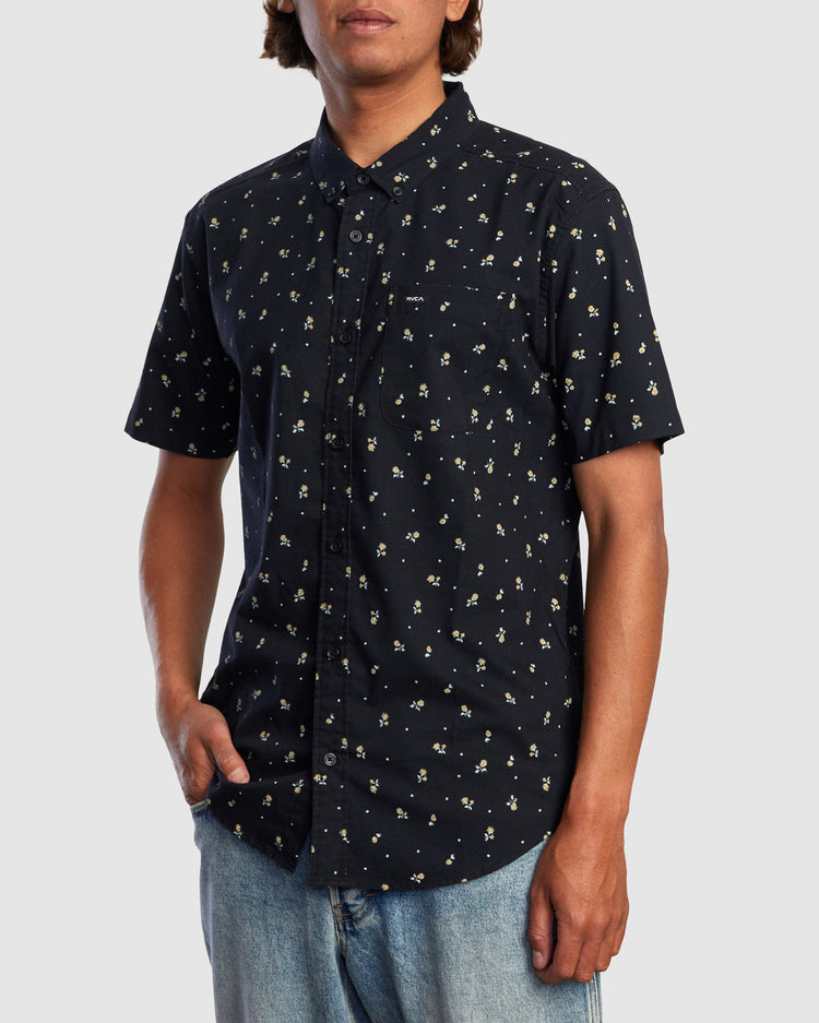 That'll Do Slim Fit Short Sleeve Shirt - RVCA Black