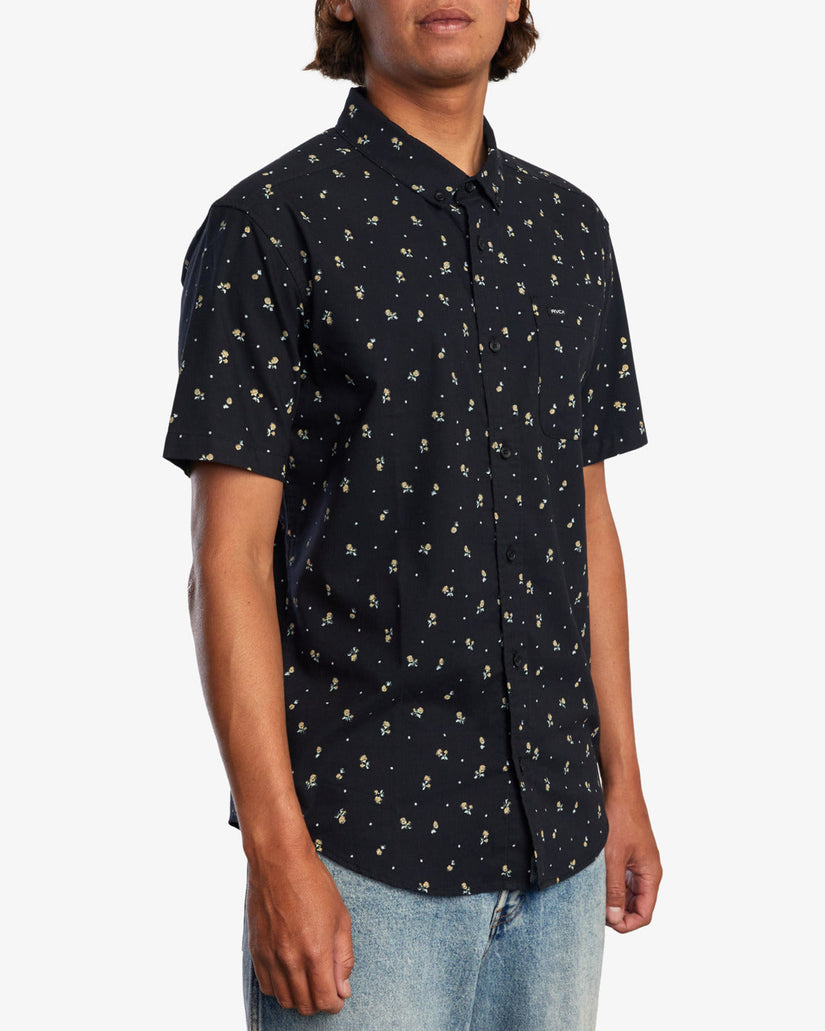 That'll Do Slim Fit Short Sleeve Shirt - RVCA Black