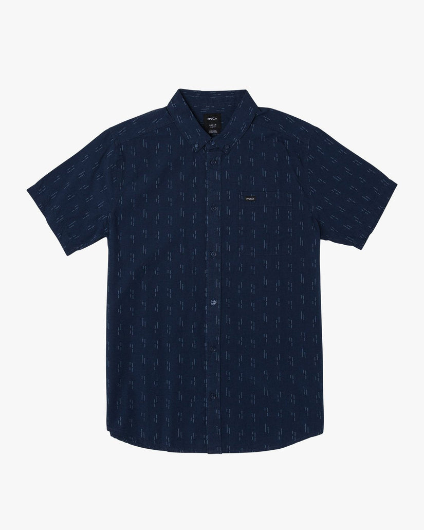That'll Do Dobby Button-Up Shirt - Moody Blue