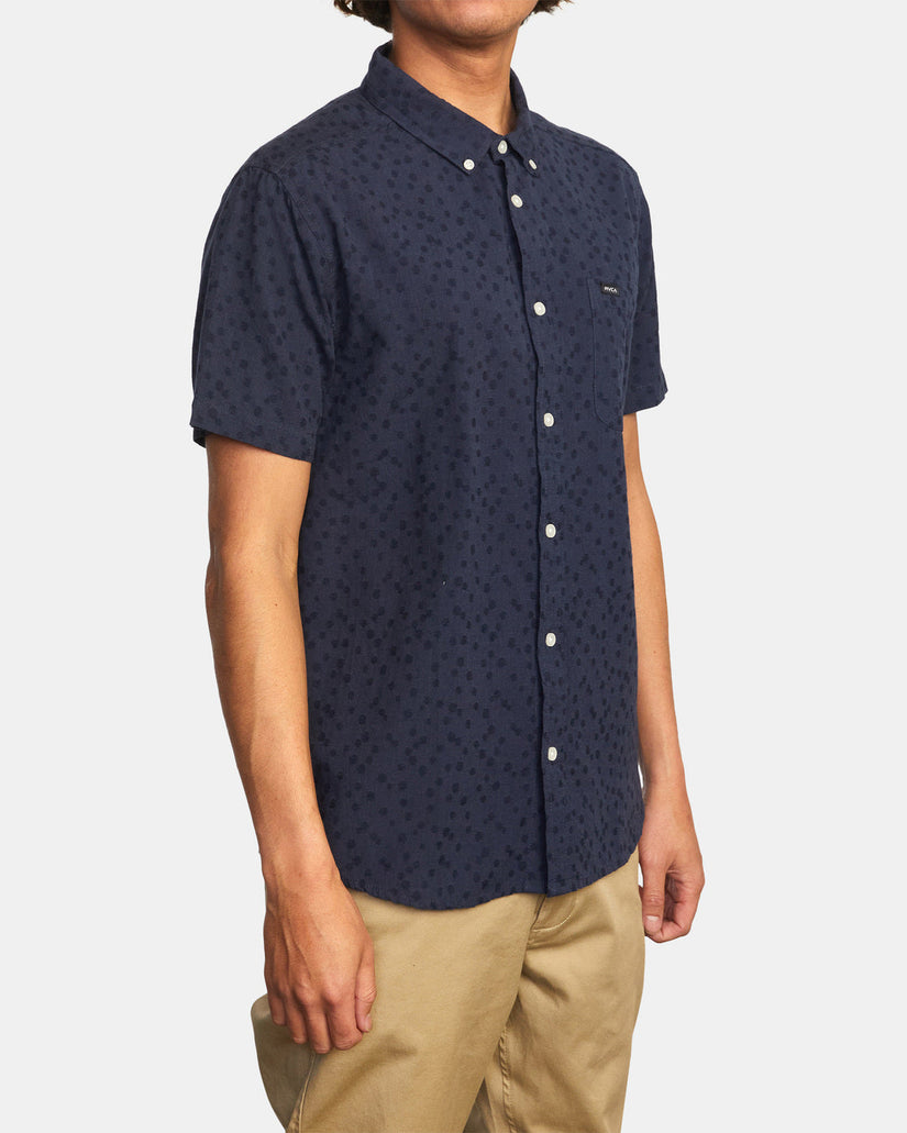 That'll Do Dobby Short Sleeve Shirt - New Navy