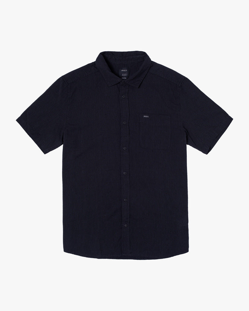 Endless Seersucker Short Sleeve Shirt - RVCA Black