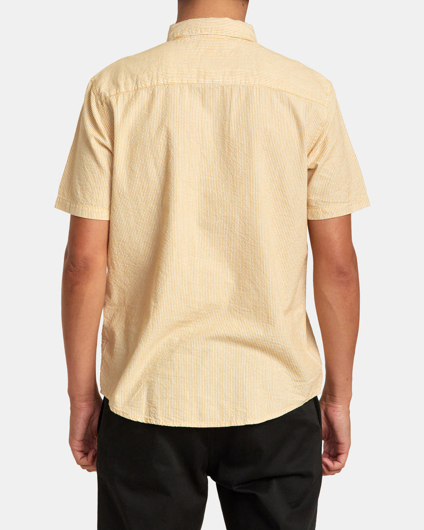 Endless Seersucker Short Sleeve Shirt - Butterscotch