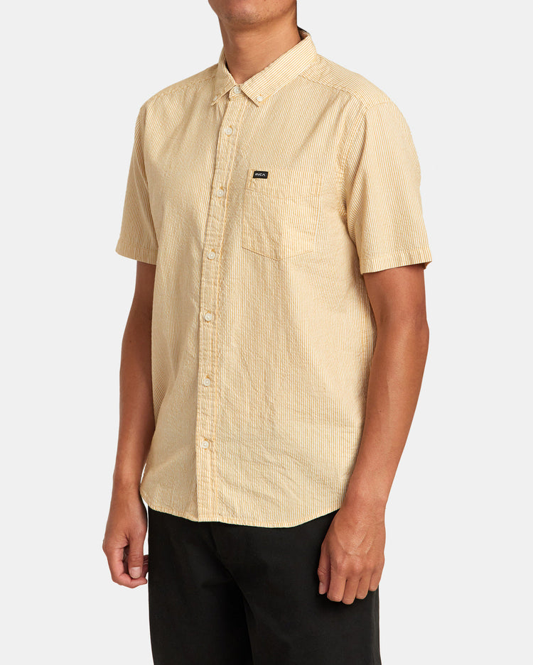 Endless Seersucker Short Sleeve Shirt - Butterscotch