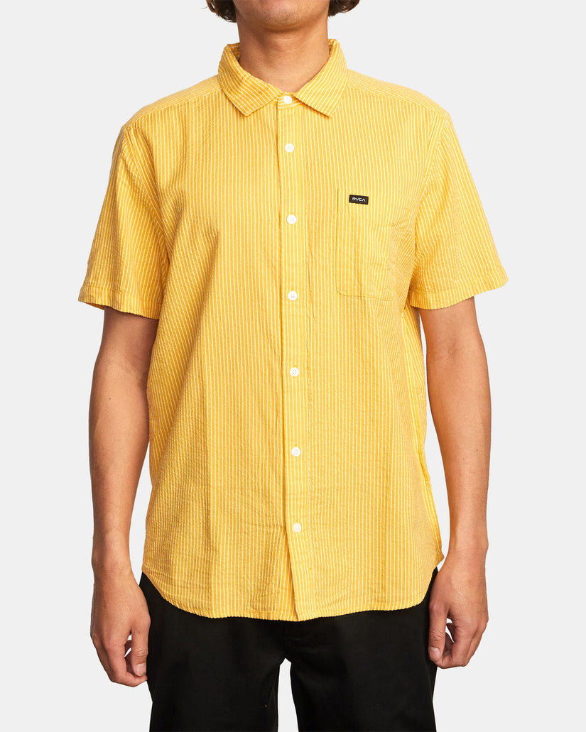 Endless Seersucker Short Sleeve Shirt - Vintage Gold