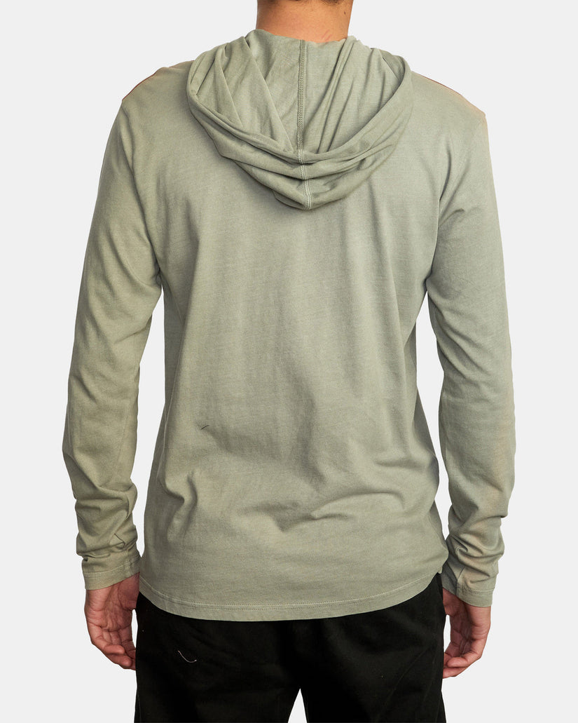 PTC Pigment Hooded Long Sleeve Tee - Aloe