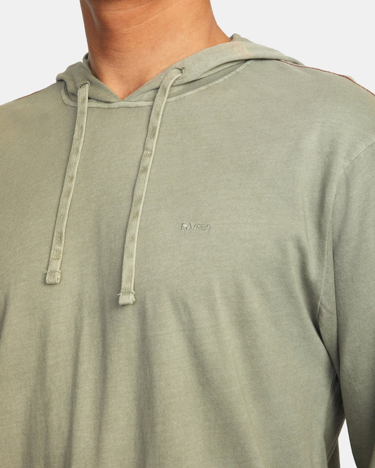 PTC Pigment Hooded Long Sleeve Tee - Aloe