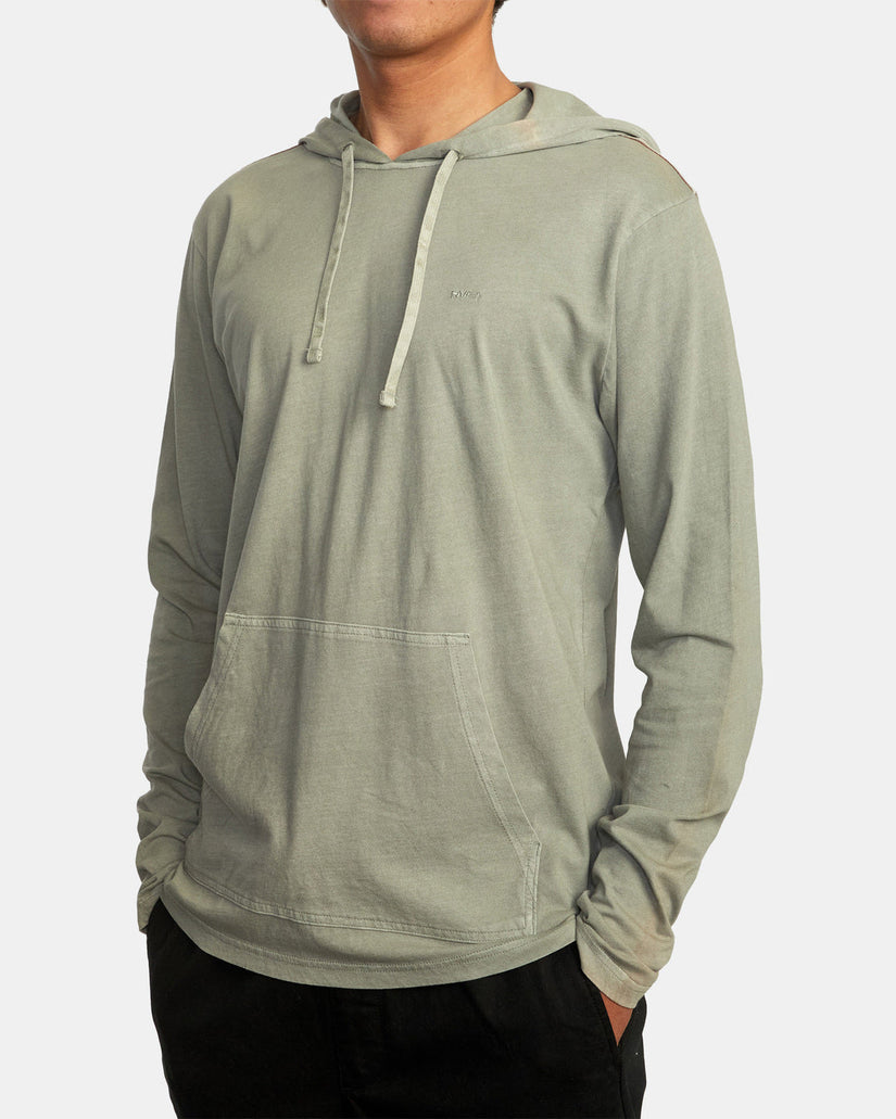 PTC Pigment Hooded Long Sleeve Tee - Aloe