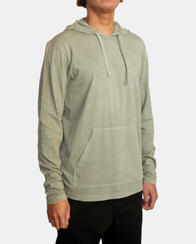 PTC Pigment Hooded Long Sleeve Tee - Aloe