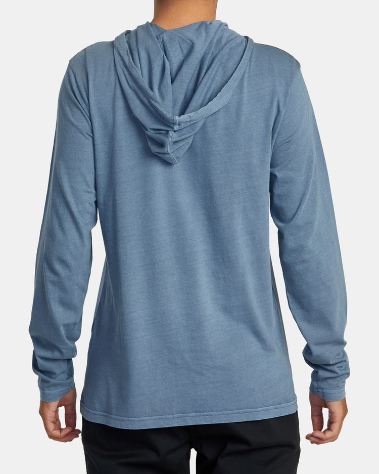 PTC Pigment Hooded Long Sleeve Tee - Industrial Blue