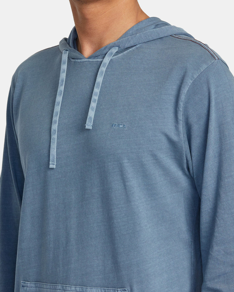 PTC Pigment Hooded Long Sleeve Tee - Industrial Blue