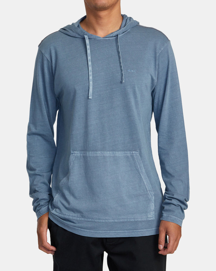 PTC Pigment Hooded Long Sleeve Tee - Industrial Blue