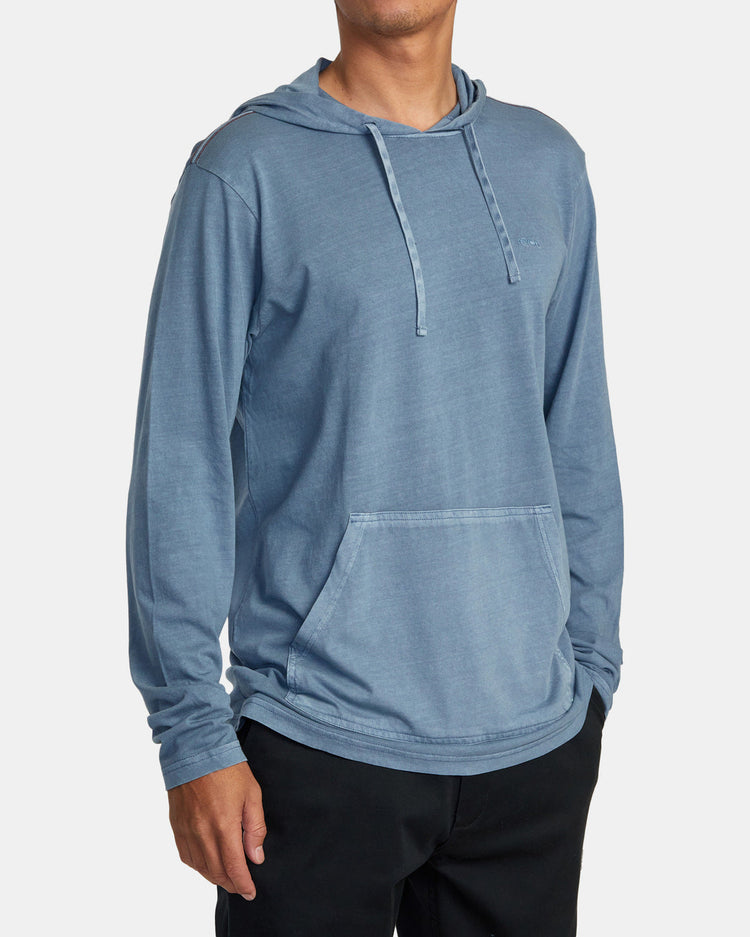 PTC Pigment Hooded Long Sleeve Tee - Industrial Blue