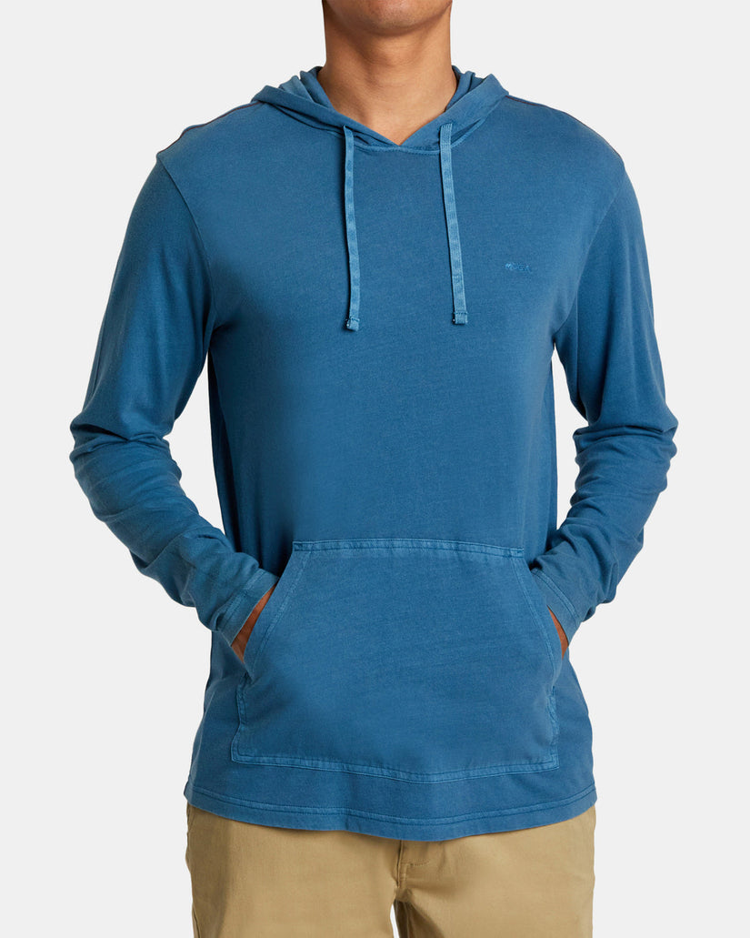 PTC Pigment Hooded Long Sleeve Tee - Deep Ocean