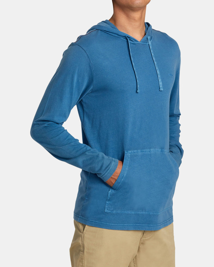 PTC Pigment Hooded Long Sleeve Tee - Deep Ocean