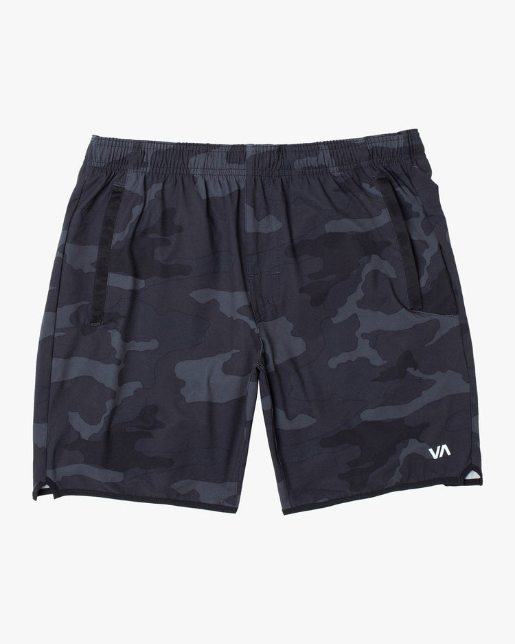 Yogger Stretch Elastic Waist Shorts 17" - Camo