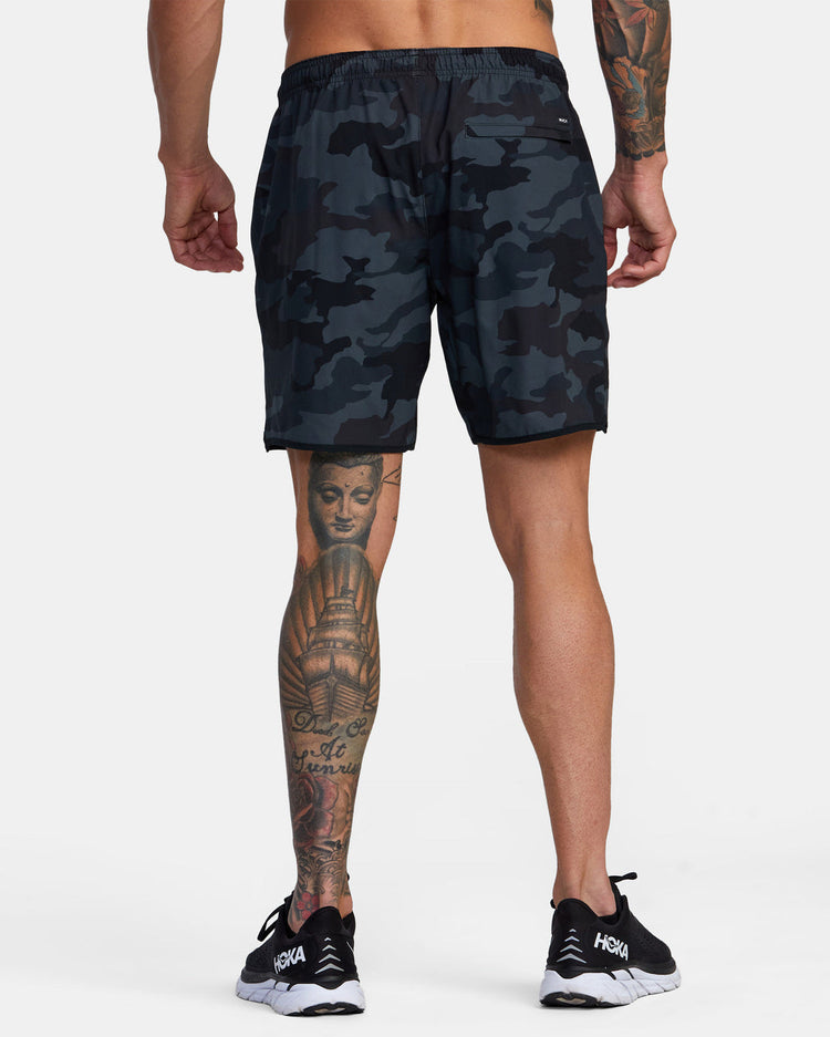 Yogger Stretch Elastic Waist Shorts 17" - Camo