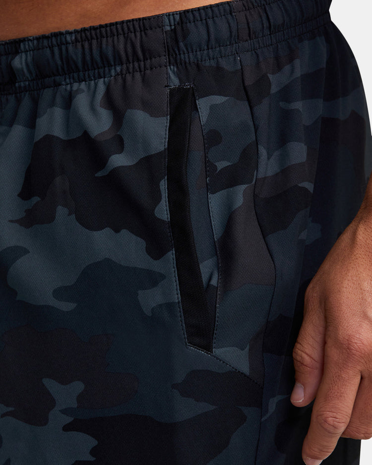 Yogger Stretch Elastic Waist Shorts 17" - Camo