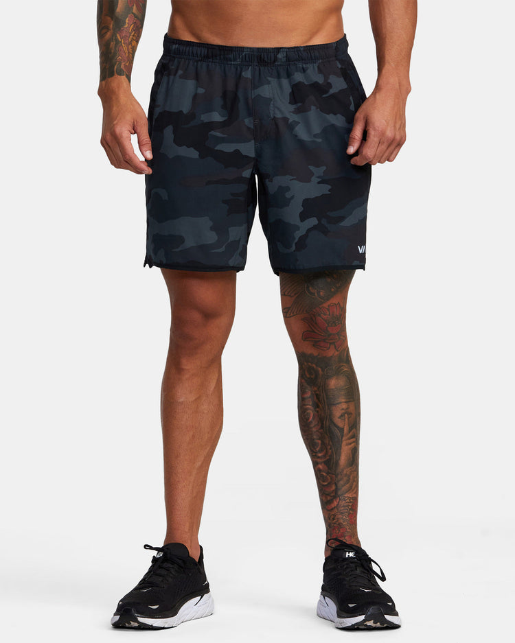 Yogger Stretch Elastic Waist Shorts 17" - Camo