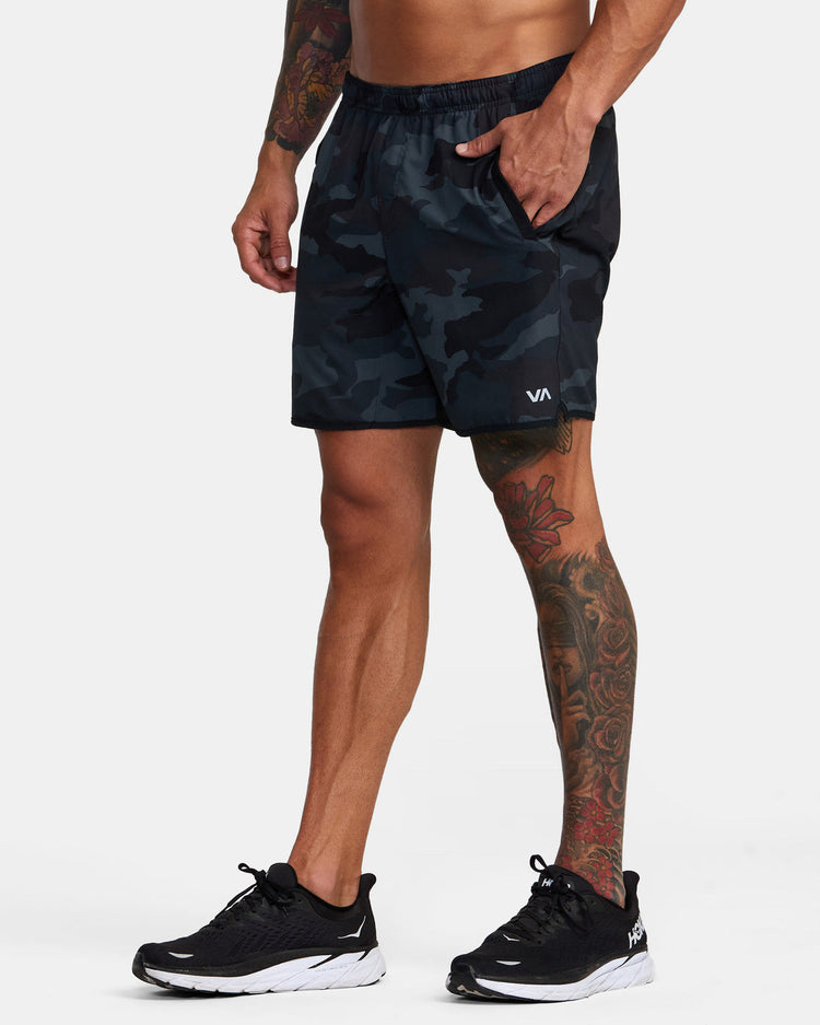 Yogger Stretch Elastic Waist Shorts 17" - Camo